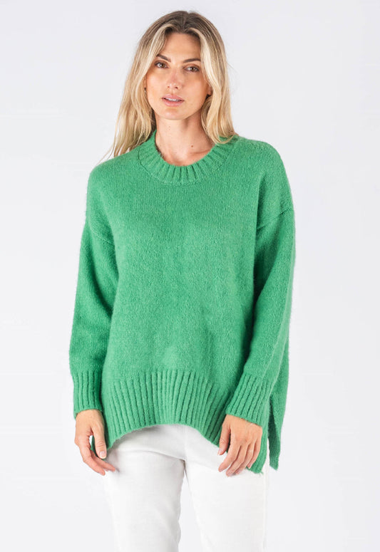 Chloe Green Crew Neck Knit