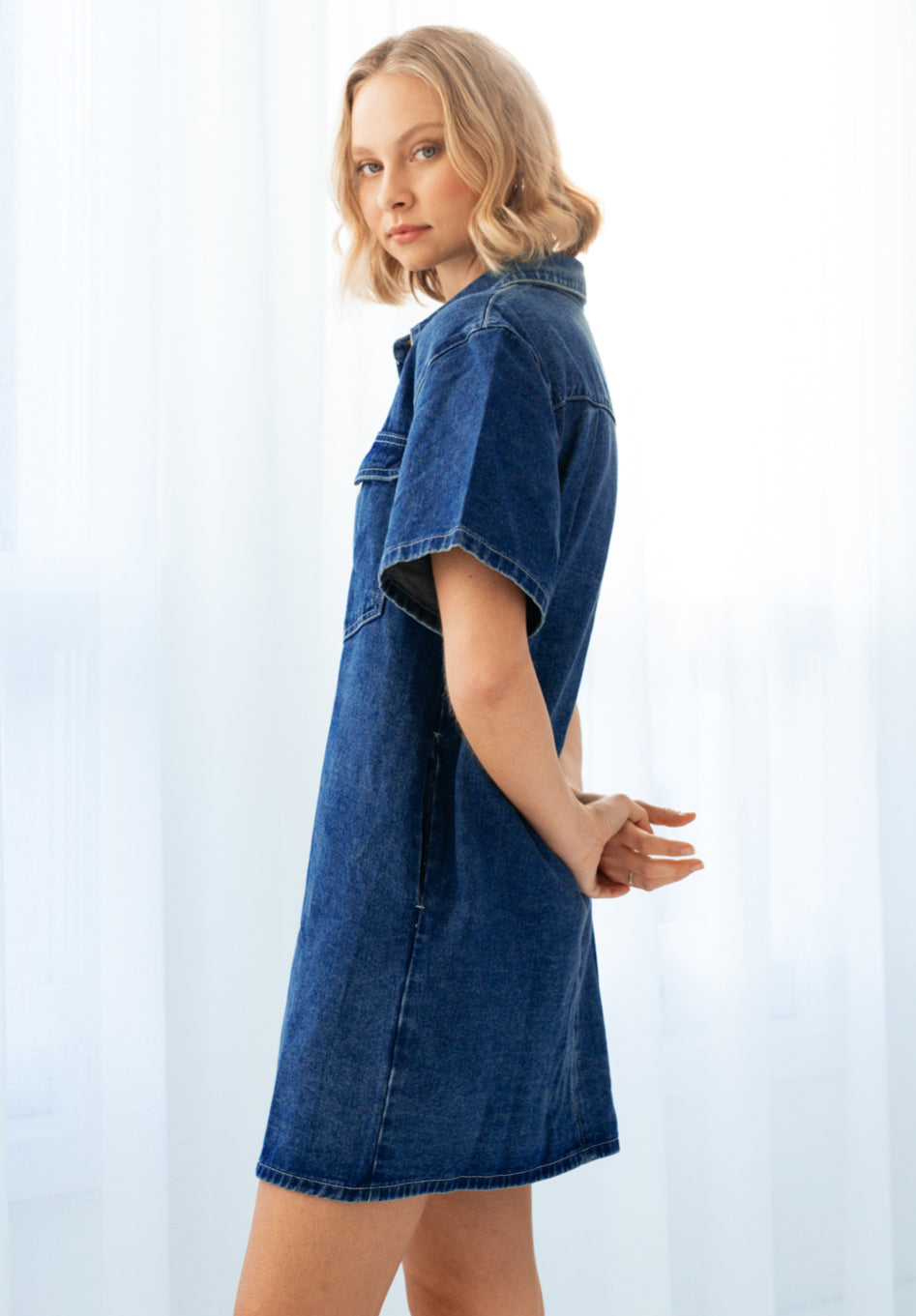 Maddi Dark Blue Denim Dress