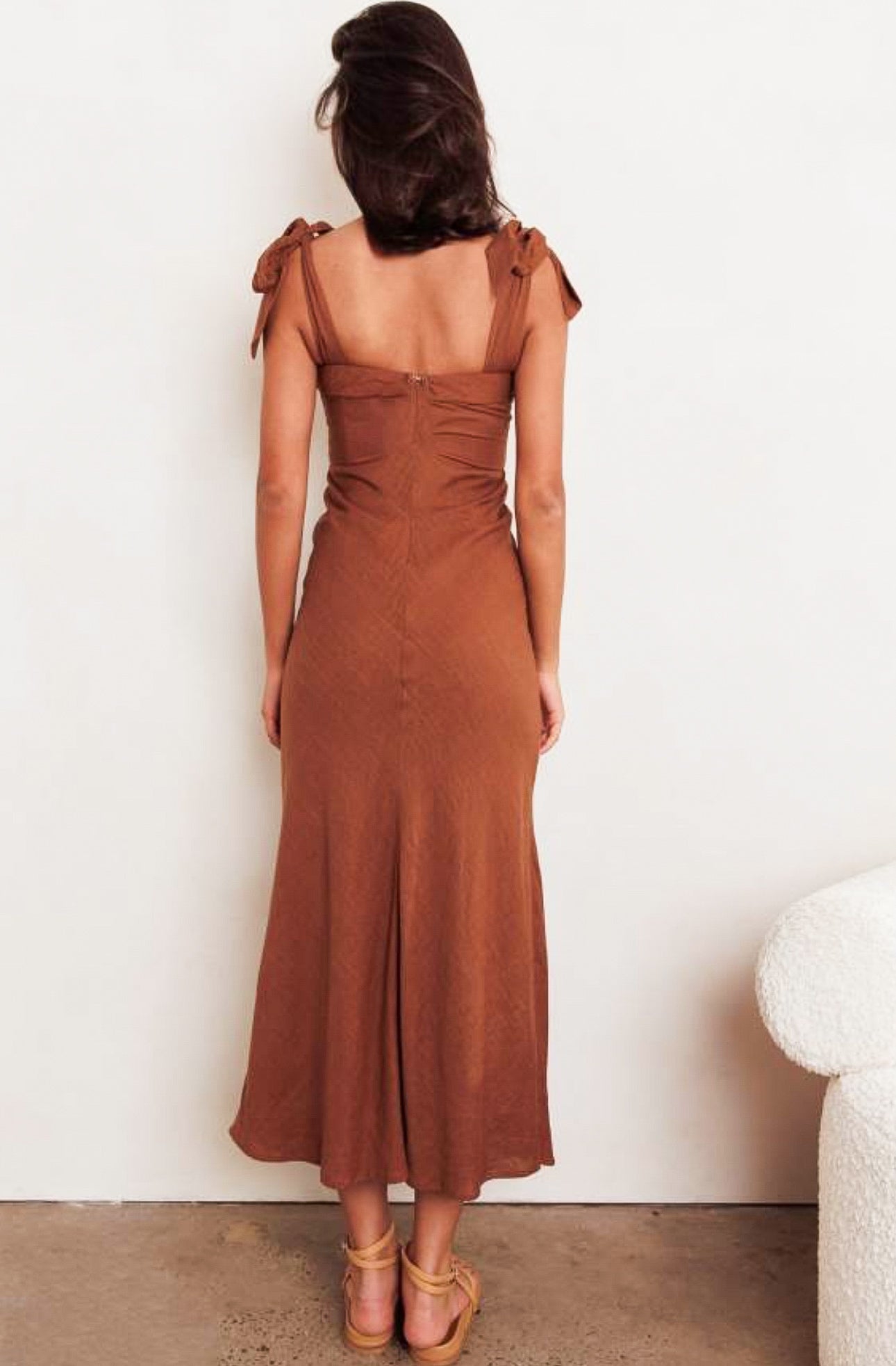 Carmen Chocolate Maxi Dress